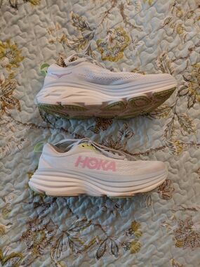 HOKA Running Shoes with Pink Logo
